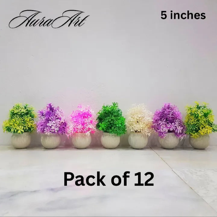 Pack of 3, 5 Artificial Small Plants