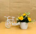 Unique Floral Cycle Decoration With Artificial Flowers