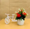 Unique Floral Cycle Decoration With Artificial Flowers
