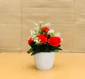 Unique Floral Cycle Decoration With Artificial Flowers