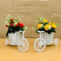 Unique Floral Cycle Decoration With Artificial Flowers