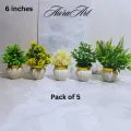 Pack of 3, 5 Artificial Small Plants
