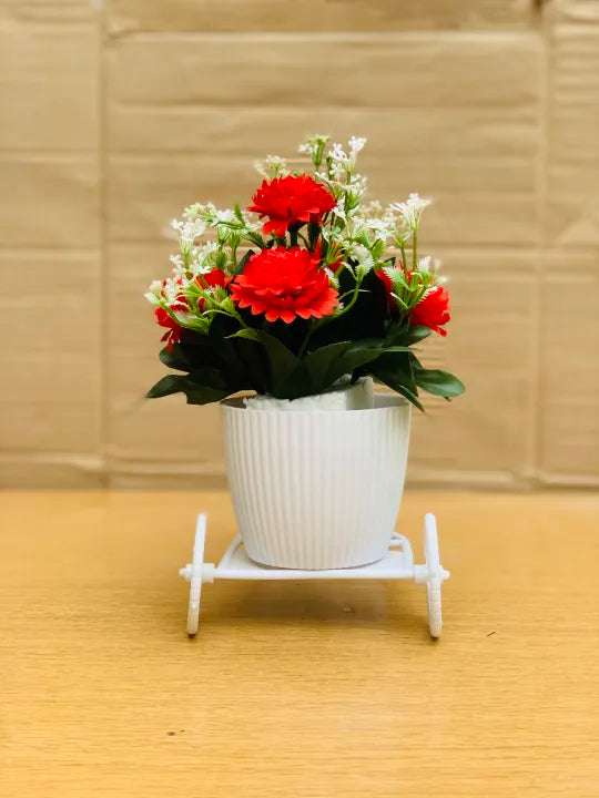 Unique Floral Cycle Decoration With Artificial Flowers